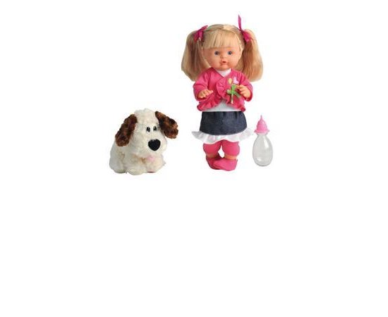 ALLTOYS Bábika Nena hovoriaca 36 cm so psíkom