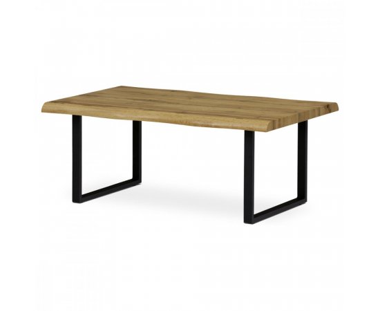 AUTRONIC AHG-861 OAK konferenční stůl, 110x70x45 cm, MDF deska, 3D dekor divoký dub, kov, černý lak