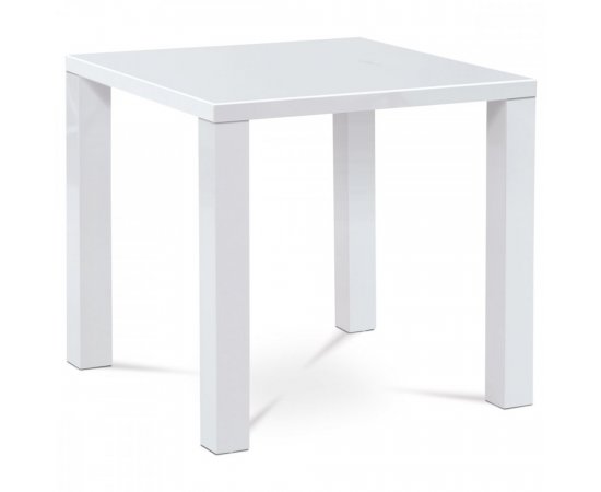AUTRONIC AT-3005 WT jedálenský stôl 80x80x76cm, vysoký lesk biely