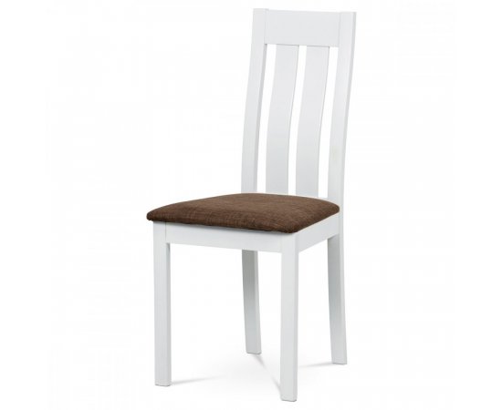 AUTRONIC BC-2602 WT jedálenská stolička masív buk, biela, sedák hnedý