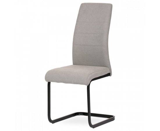 AUTRONIC DCL-414 LAN2 Židle jídelní, lanýžová látka, kovová pohupová podnož, černý kov