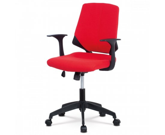 AUTRONIC KA-R204 RED kancelárska stolička, červená látka, čierne plastové područky