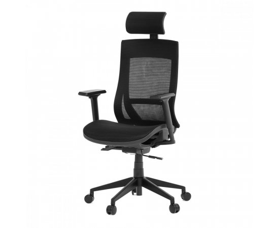 AUTRONIC KA-W002 BK Kancelářská židle, černá látka, plastový kříž, výškově stavitelné  područky, kolečka pro tvrdé podlahy
