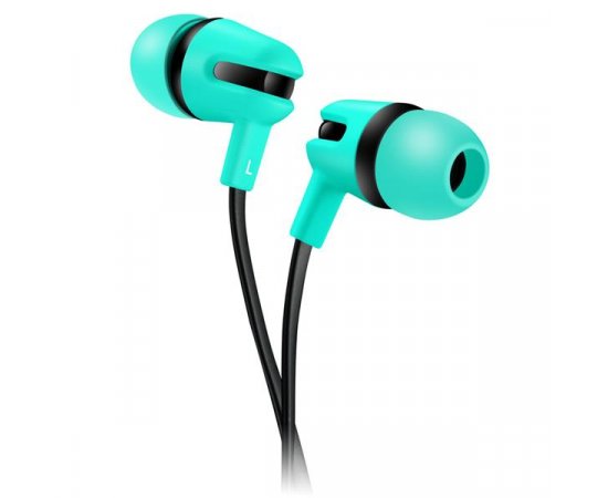 Canyon CNS-CEP4G štýlové slúchadlá do uší, pre smartfóny, integrovaný mikrofón a ovládanie, plochý kábel, zelené