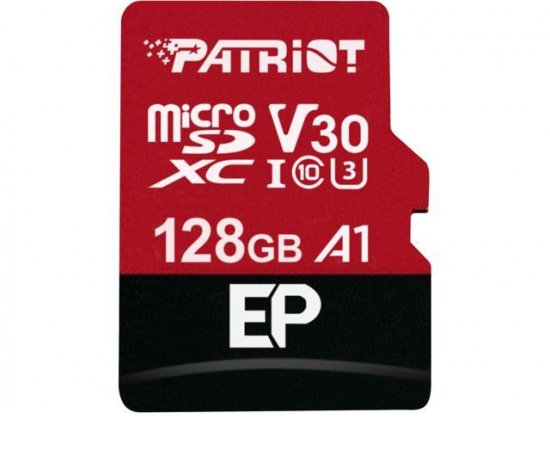 Patriot V30 A1/micro SDXC/128GB/100MBps/UHS-I U3 / Class 10/+ Adaptér