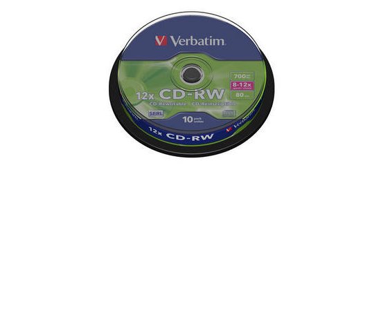 VERBATIM CD-RW 80min. 8-12x, 10 cake