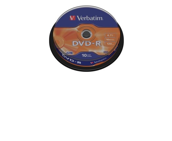 VERBATIM DVD-R(10-Pack)Spindl/MattSlvr/16x/4.7GB