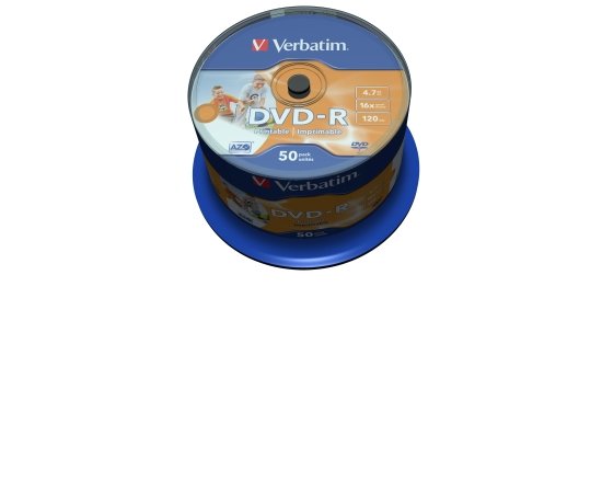 VERBATIM DVD-R(50-Pack)Cake/Print/16x/4.7GB/NoID