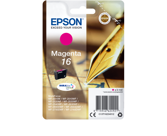 Epson Singlepack Magenta 16 DURABrite Ultra Ink