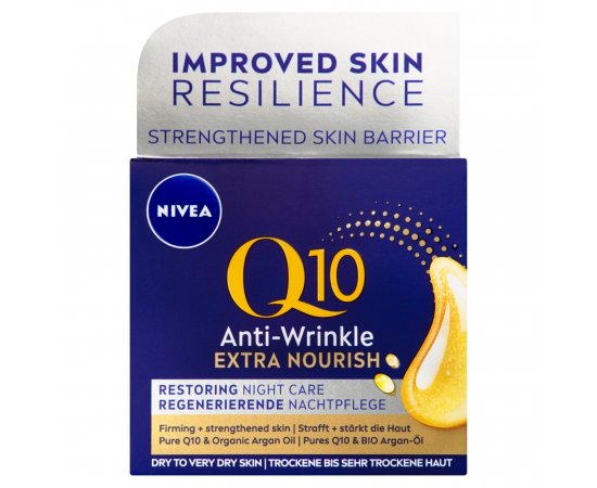 NIVEA Q10 Anti-Wrinkle Výživný nočný krém proti vráskam, 50 ml