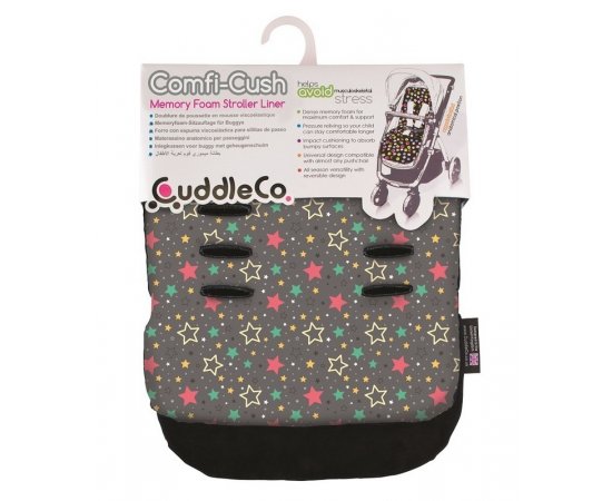 CuddleCo Comfi-Cush, Vložka do kočíka, 80x33cm, Farebné hviezdy