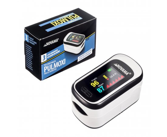 NOVAMA PULMOXI Certifikovaný lekársky pulzný oxymeter s 5-farebným OLED displejom