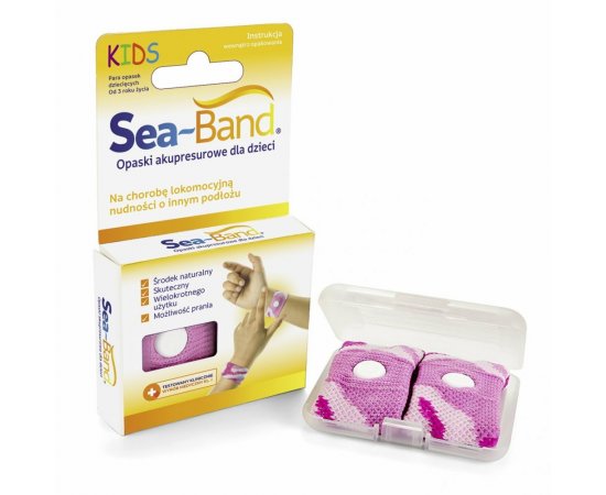 SEA-BAND Akupresúrne náramky proti nevoľnosti pre deti, ružové