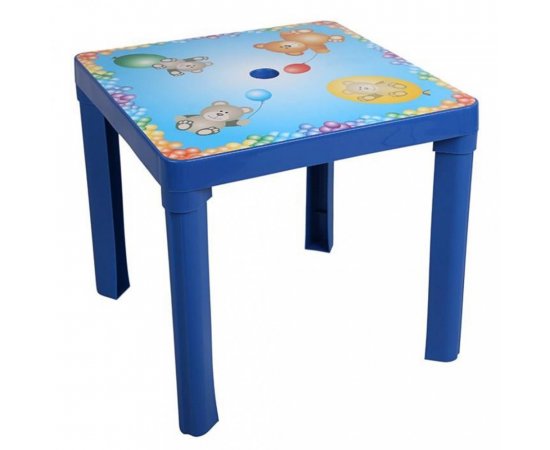 Detský záhradný nábytok - Plastový stôl modrý