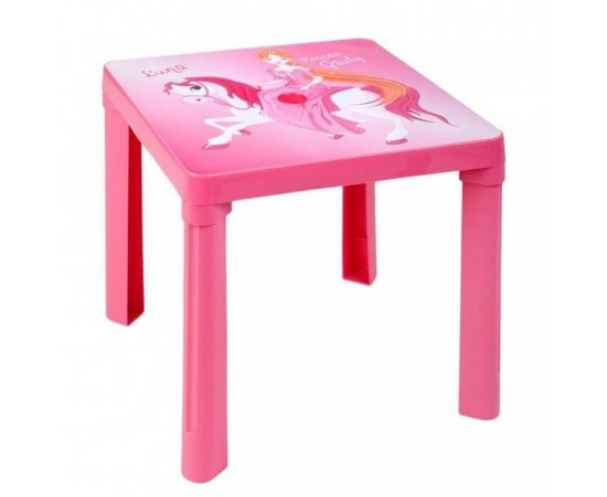 Detský záhradný nábytok - Plastový stôl ružový