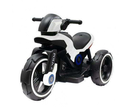 Detská elektrická motorka Baby Mix POLICE biela