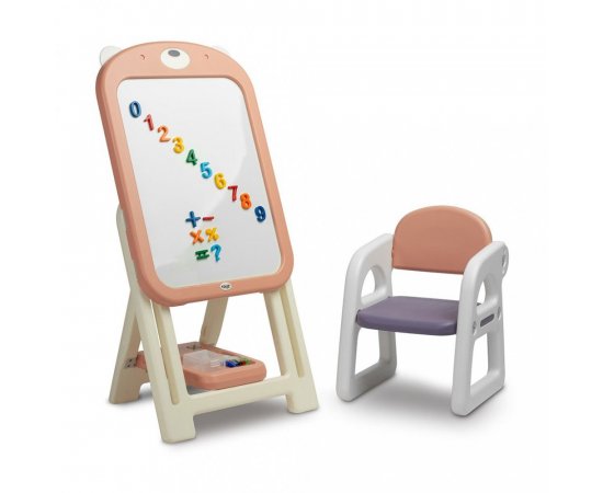 Detská tabuľa so stoličkou TED Toyz pink