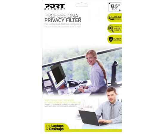 PORT CONNECT PRIVACY FILTER 2D - 12,5&amp;apos;&amp;apos;, 16/9, černý
