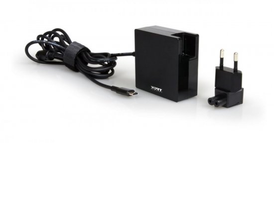PORT CONNECT EU + UK napájecí adaptér k notebooku, 5-20V, 3-3,2A, 65W, USB-C konektor