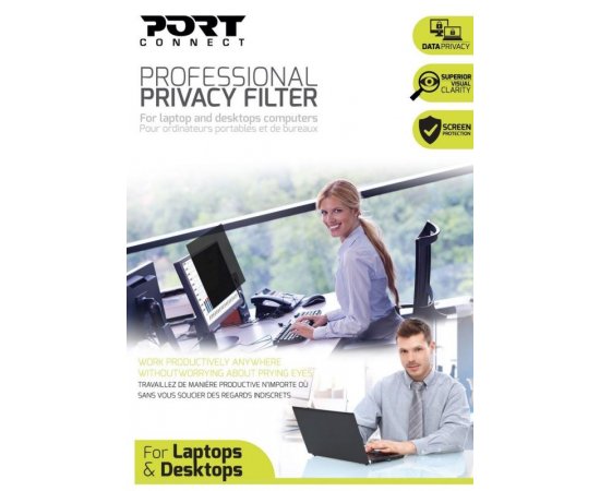 PORT CONNECT PRIVACY FILTER 2D - 19&amp;apos;&amp;apos;, 16/10, 408 x 255, černý