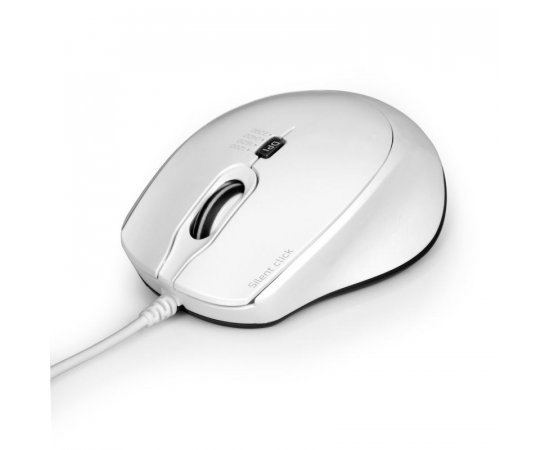 PORT CONNECT SILENT, optická USB-A/USB-C myš, 3600 DPI, bílá