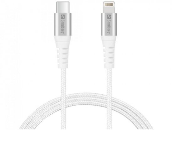 Sandberg USB-C 3.1 do Lightning kabel, SYNC + CHARGE, 1 m, bílý