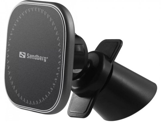 Sandberg In Car Wireless Magnetic Charger 15W, bezdrátová autonabíječka Qi