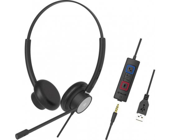 Tellur Wired Headset Voice 420, binaural, USB/3,5mm jack,  černá