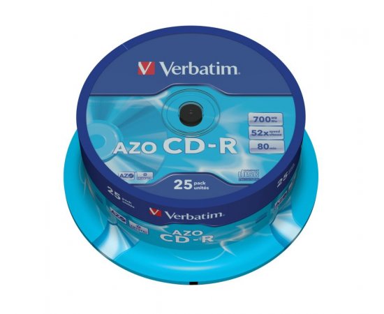 CD-R Verbatim DLP 700MB (80min) 52x Crystal 25-cake