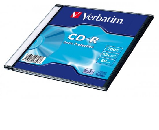 CD-R Verbatim DL 700MB (80min) 52x Extra Protection slim box