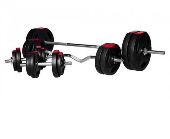 Gorilla Sports Činkový nakladací set 100 kg - plastový grip 30/31 mm