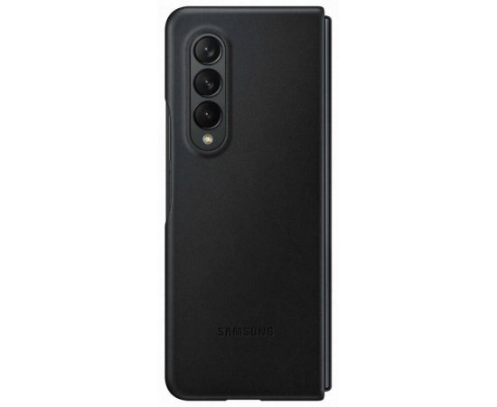 Samsung - Puzdro kožené pre Samsung Galaxy Z Fold3, čierne