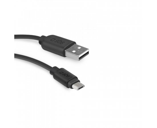 SBS - Kábel USB/Micro-USB, 2 m, čierna