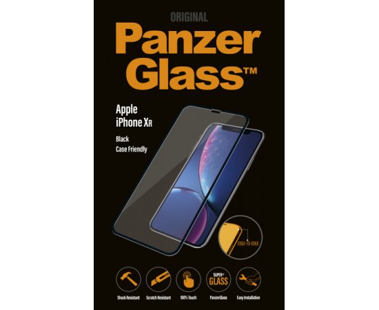 PanzerGlass - Tvrdené sklo Case Friendly pre iPhone XR, čierna