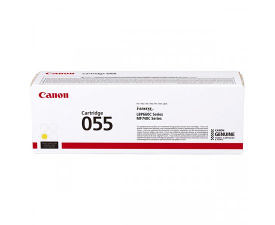 Canon originál toner 055 Y, 3013C002, yellow, 2100str.