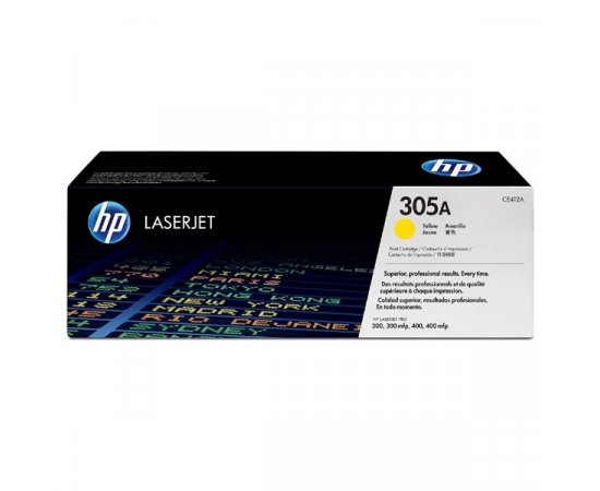 HP originál toner CE412A, HP 305A, yellow, 2600str.