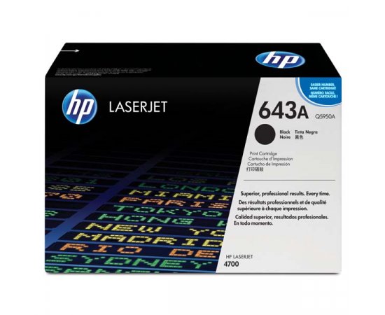 HP originál toner Q5950A, HP 643A, black, 11000str.