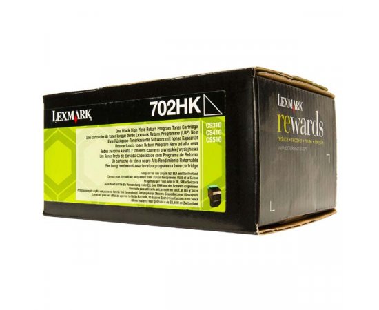 Lexmark originál toner 70C2HK0, black, 4000str., high capacity, return