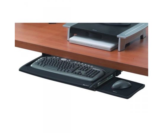 Držiak klávesnice a myši Office Suites, pod stôl, čierny, plast, Fellowes