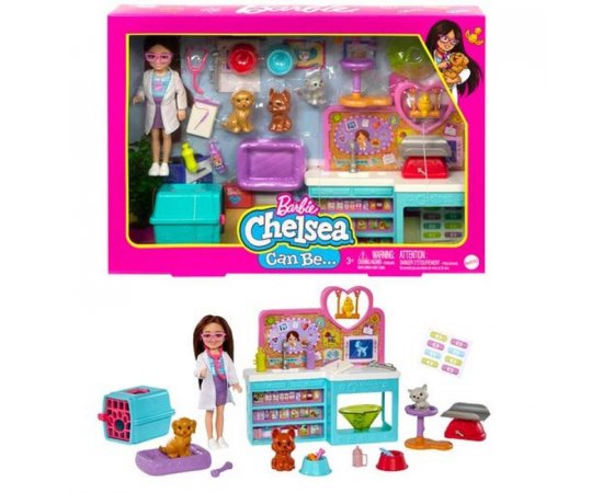 MATTEL BARBIE CHELSEA VETERINARKA HERNY SET /25HGT12/