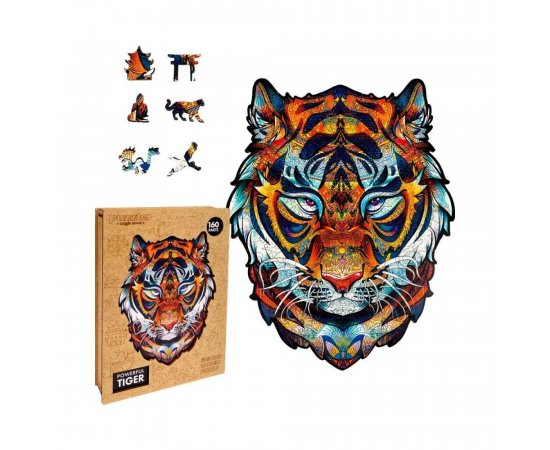 PUZZLER DREVENE FAREBNE PUZZLE - MOCNY TIGER /5799129/