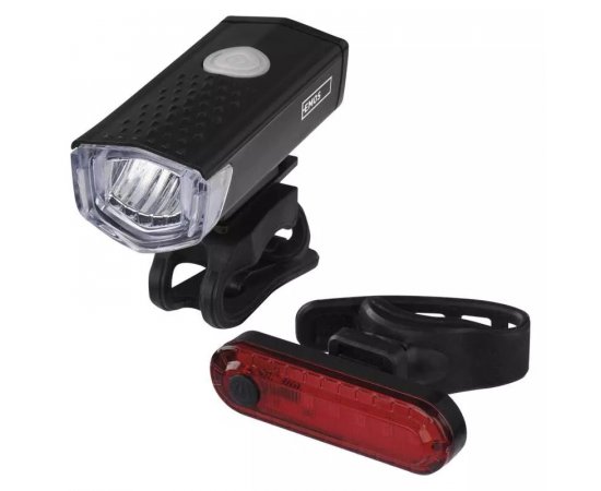 EMOS P3923 LED PREDNE + ZADNE NABIJACIE SVIETIDLO NA BICYKEL, 90 LM