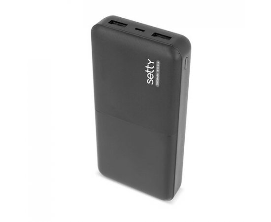 SETTY GSM043161 CIERNA POWERBANKA 20000MAH 5V