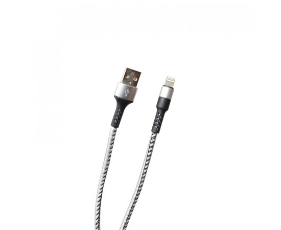 MOBILNET KAB-0119-USB-LIGHT DATOVY KABEL APPLE LIGHTNING STRIEBORNY, 2A, 1M, TPU