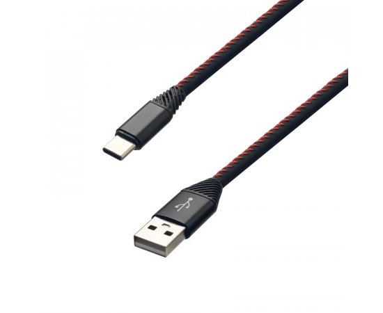 MOBILNET KAB-0184-USB-TYPEC NABIJACI KABEL USB TYPE-C 2A, EKO BALENIE, 2M, CIERNY