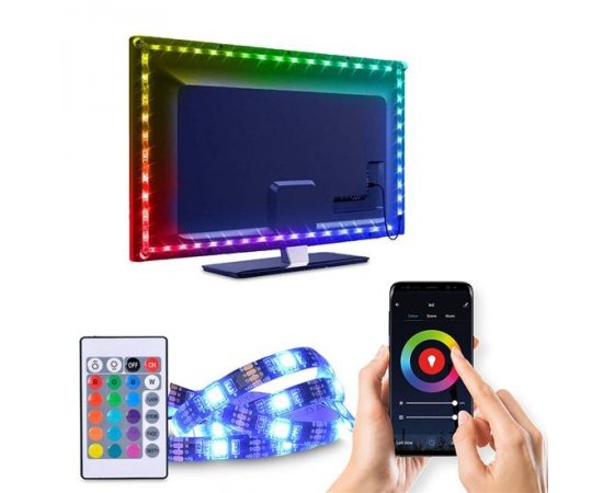 SOLIGHT WM58 LED WIFI SMART RGB PASIK PRE TV, 4X50CM, USB