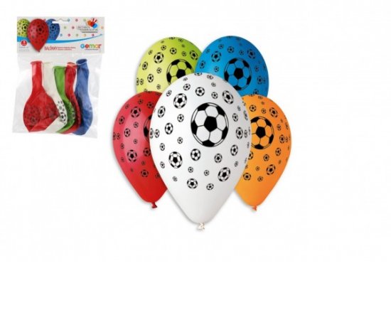 TEDDIES BALONIK/BALONKY NAFUKOVACI FUTBAL 12&#039;&#039; PRIEMER 30CM 5KS V SACKU /10350064/