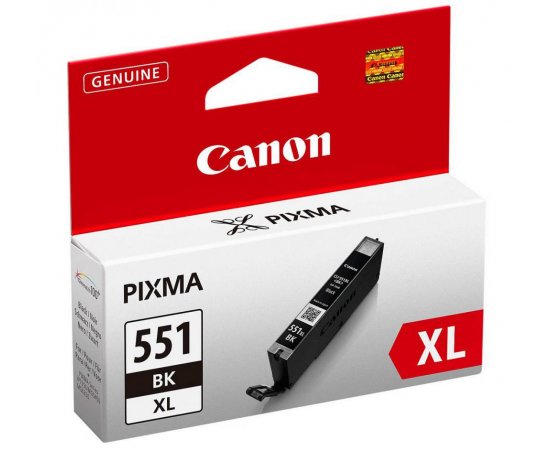 CANON CLI551BK XL ORIGINAL ATRAMENT, BLACK, 1130 STRAN