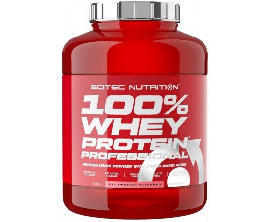 SCITEC 100% WHEY PROTEIN PROFESSIONAL 2350G JAHODA