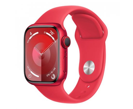 APPLE WATCH SERIES 9 GPS + CELLULAR 45MM (PRODUCT)RED ALUMI. CASE (PRDCT)RED SPORTBAND-M/L,MRYG3QC/A